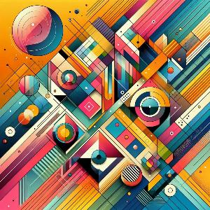 colorful abstract art poster with geometric shapes (31)